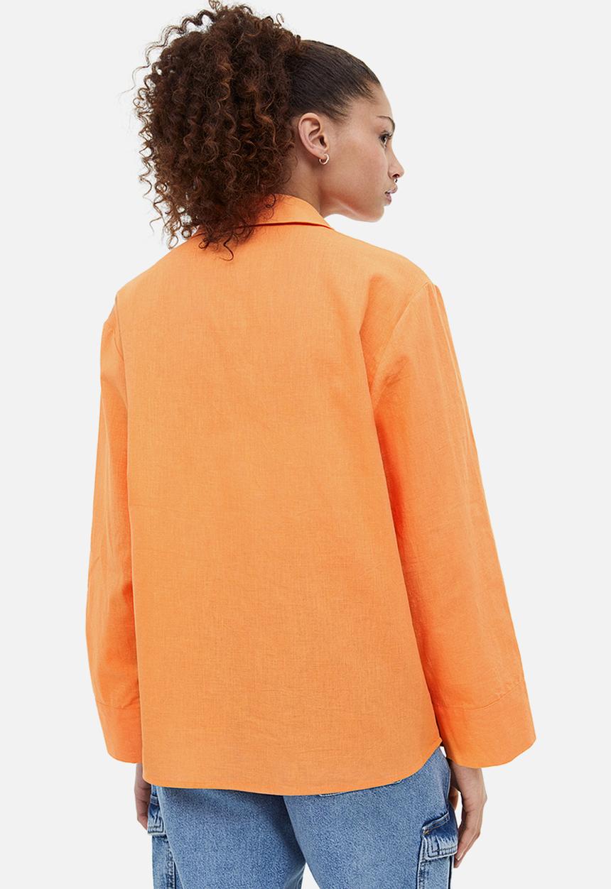 H&M - Linen-blend shirt - orange