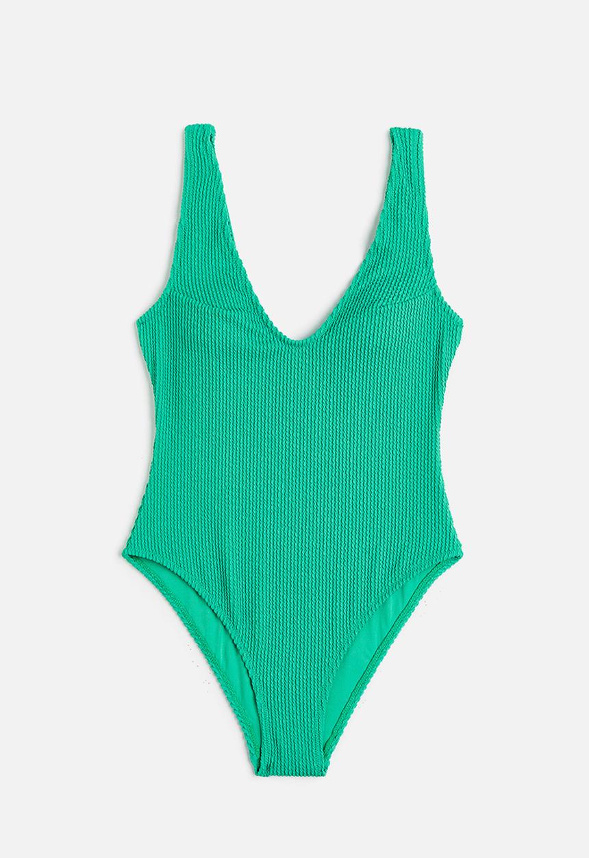 H&M - High-leg swimsuit - green