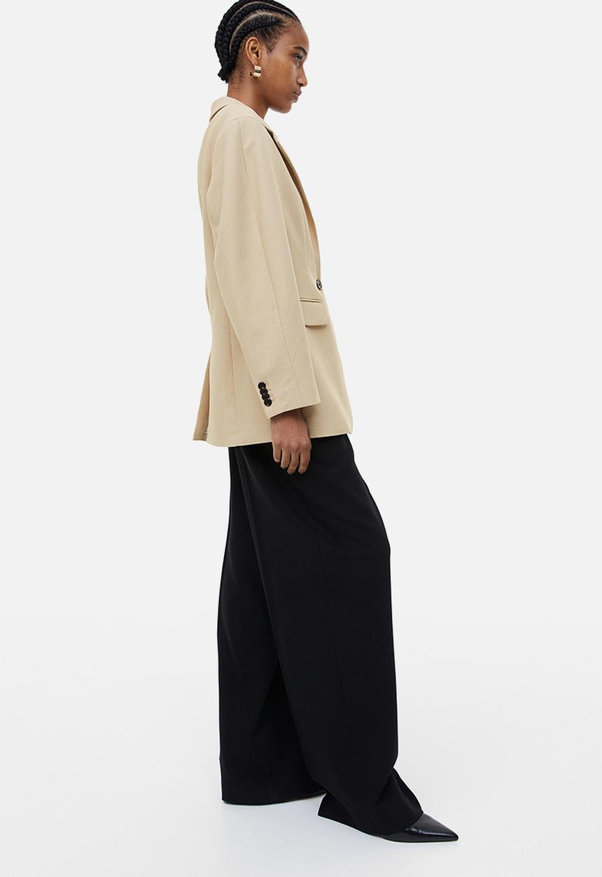 H&M - Single-breasted twill blazer - light beige