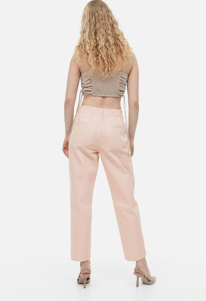 H&M - High waist twill trousers - light pink