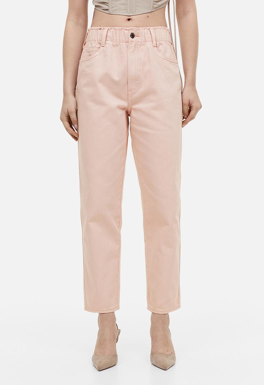 H&M - High waist twill trousers - light pink