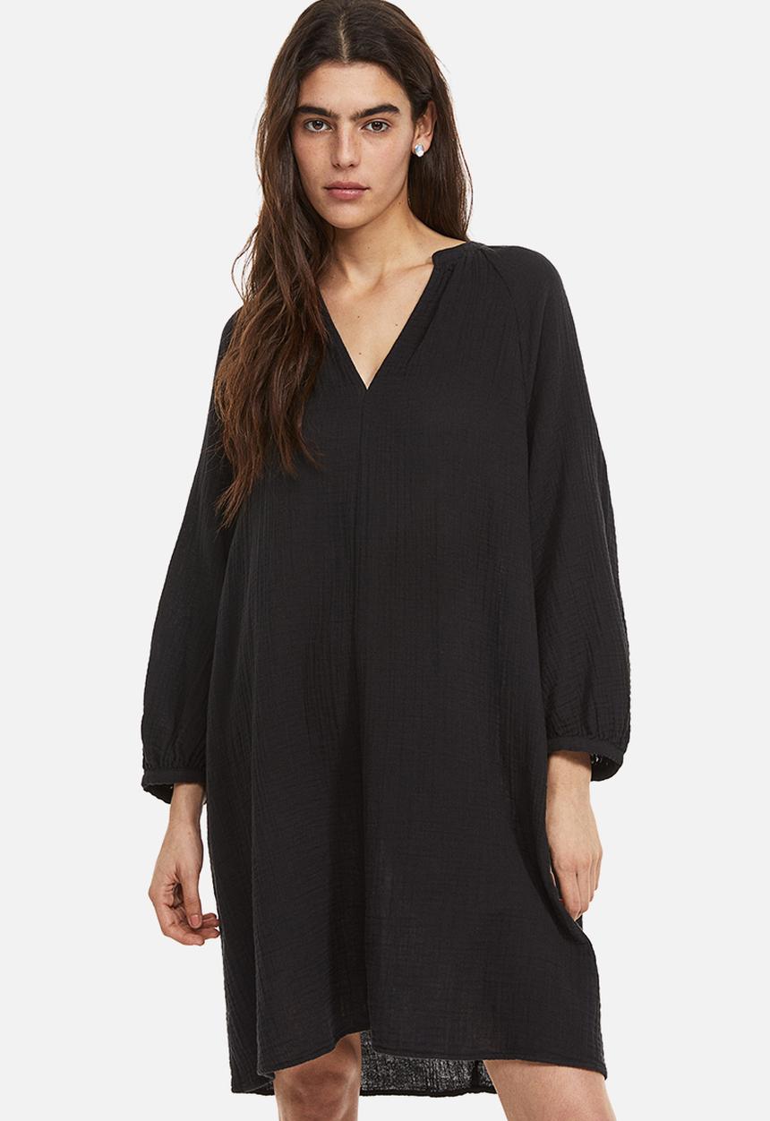 H&M - Double weave tunic dress - black