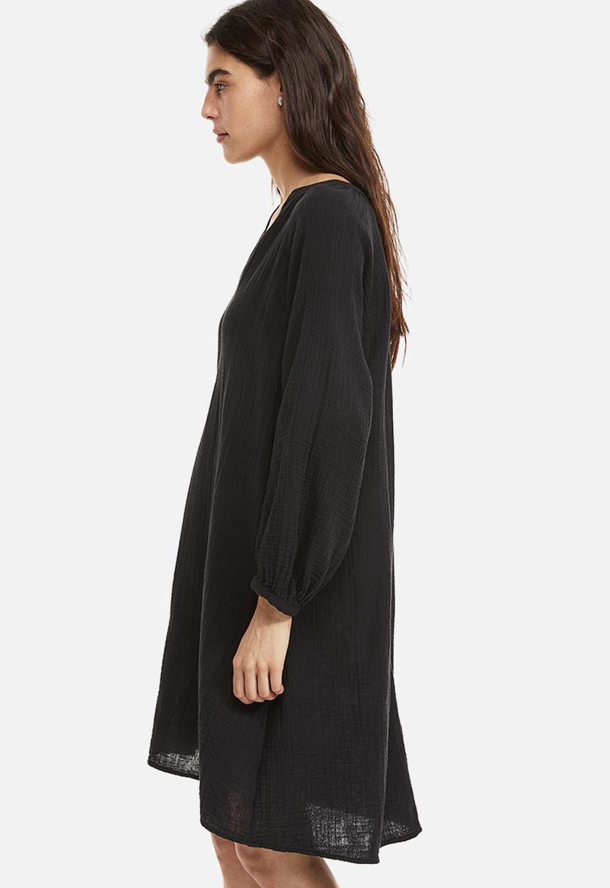 H&M - Double weave tunic dress - black
