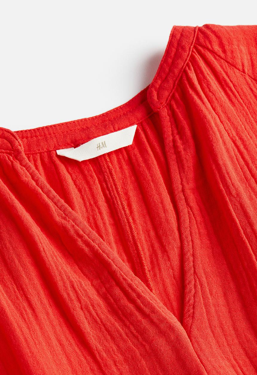 H&M - Double weave tunic dress - red
