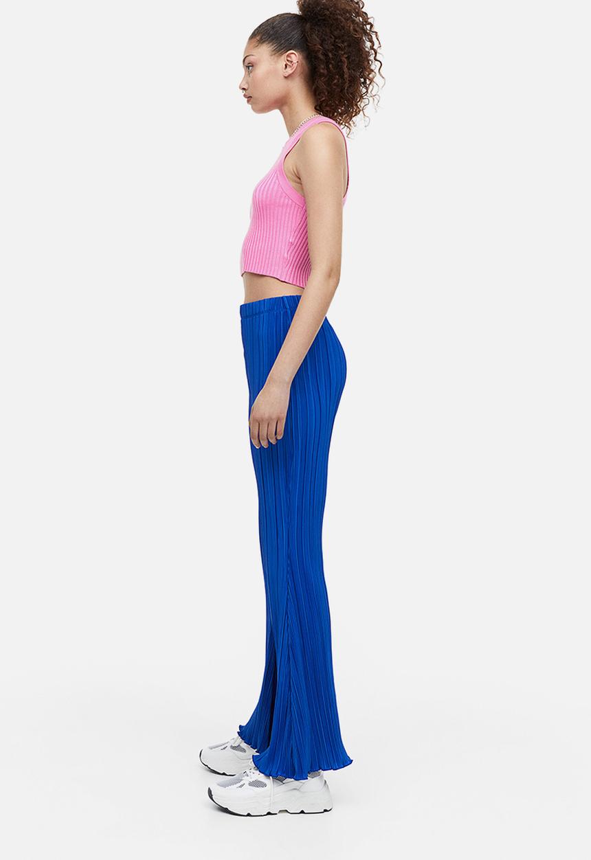 H&M - Flared leggings - bright blue 