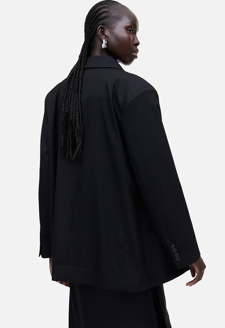 H&M - Single-breasted twill blazer - black