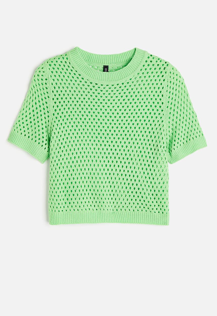 H&M - Hole-knit top - bright green 