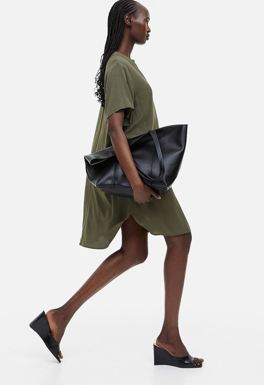 H&M - V-neck tunic - dark khaki green