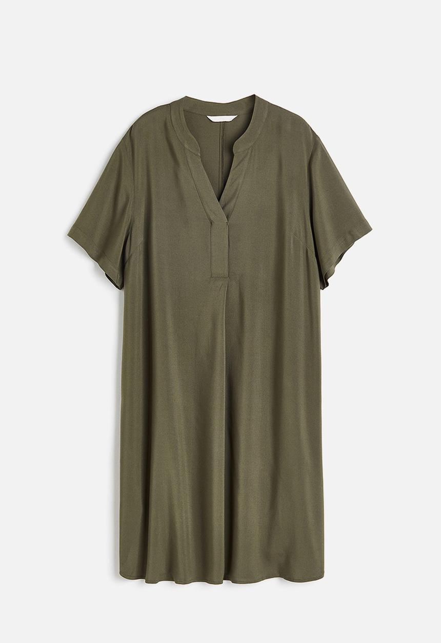 H&M - V-neck tunic - dark khaki green