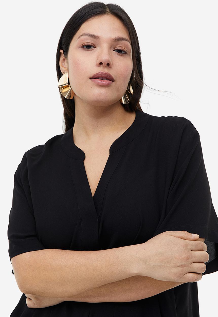 H&M - V-neck tunic - black