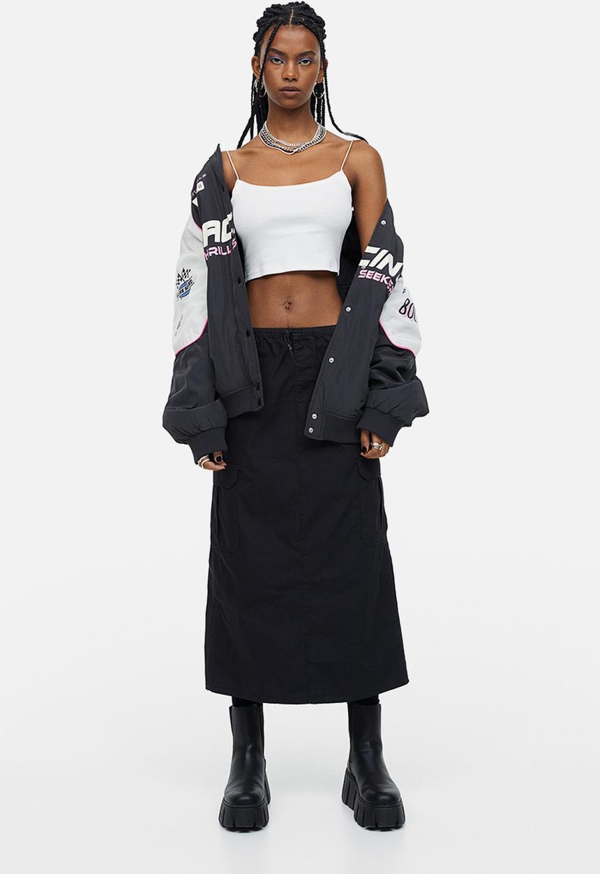 H&M - Cropped strappy top - white