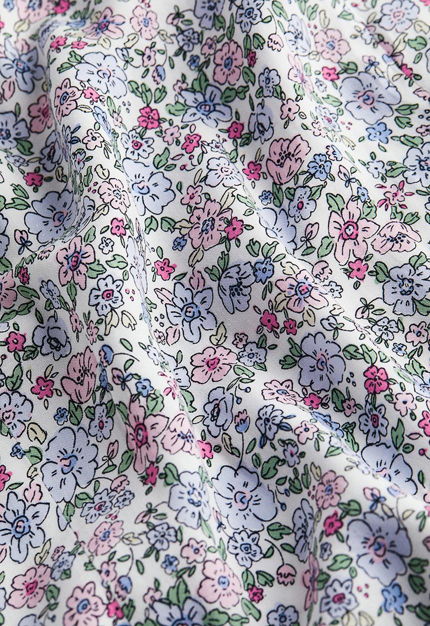 H&M - Drawstring detail dress - white floral