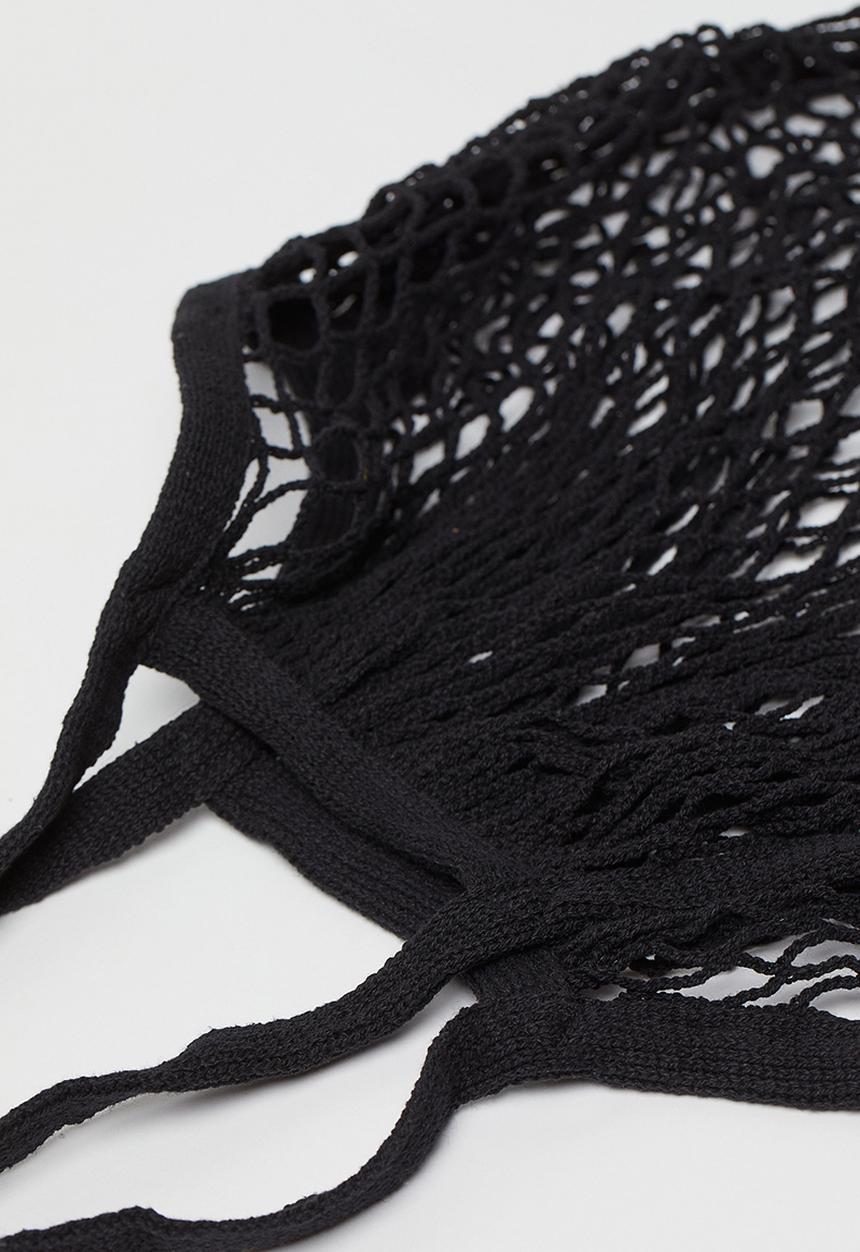 H&M - Cotton net bag - black
