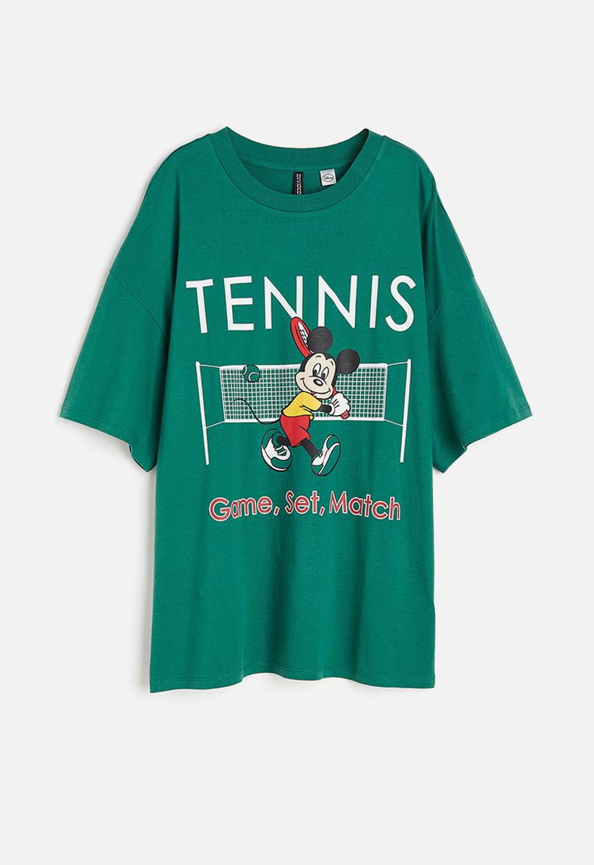 H&M - Oversized printed T-shirt - green