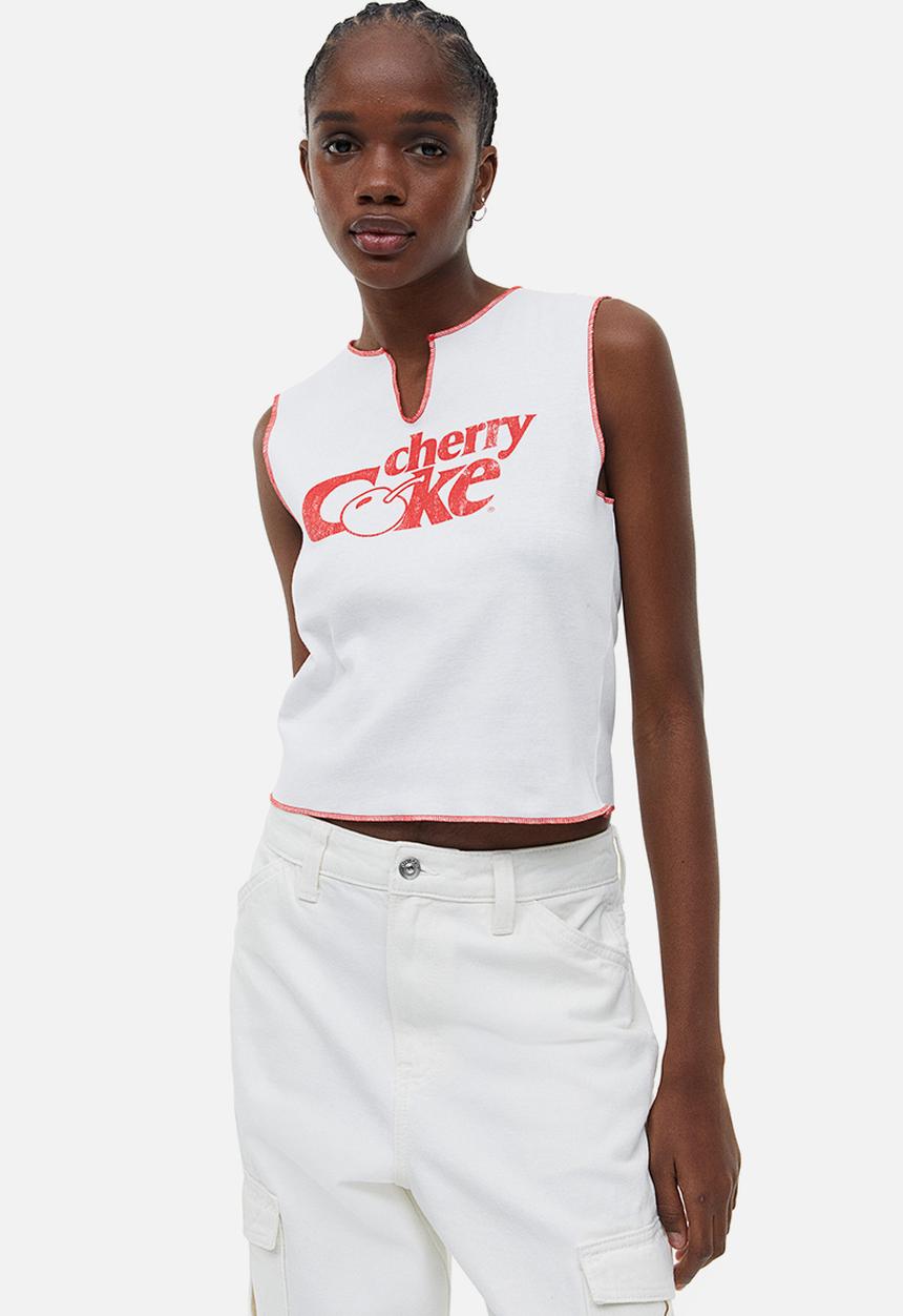 H&M - Printed vest top - multi,white