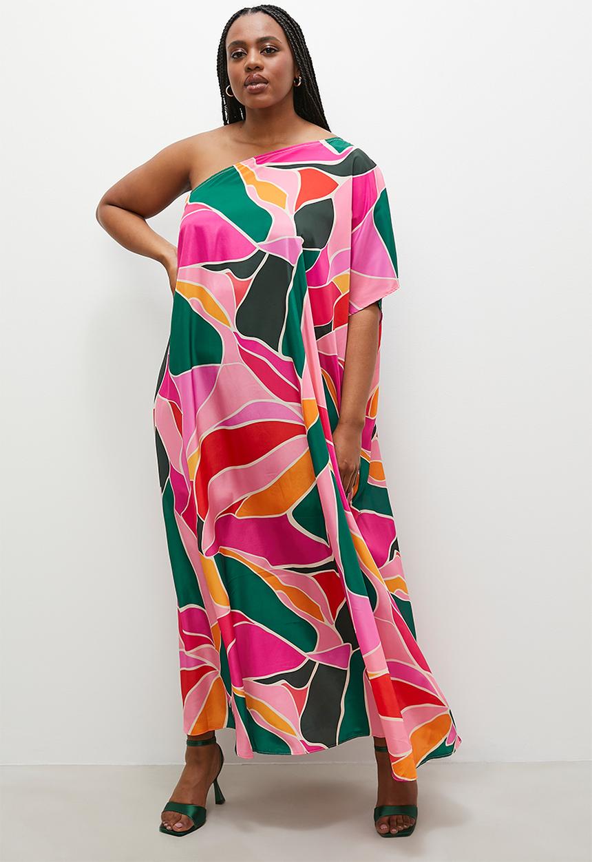 VELVET - Asym kaftan dress - multi