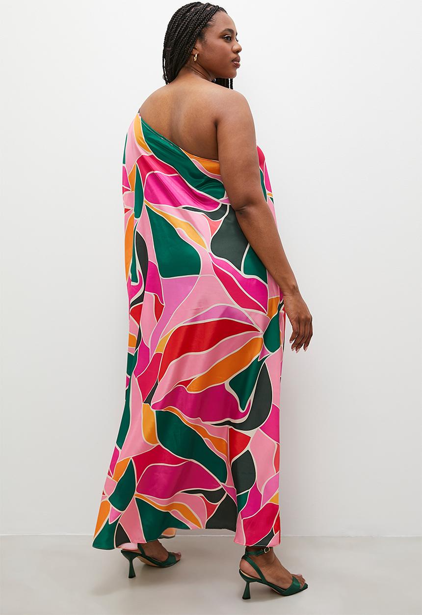 VELVET - Asym kaftan dress - multi