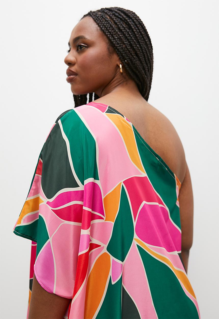 VELVET - Asym kaftan dress - multi