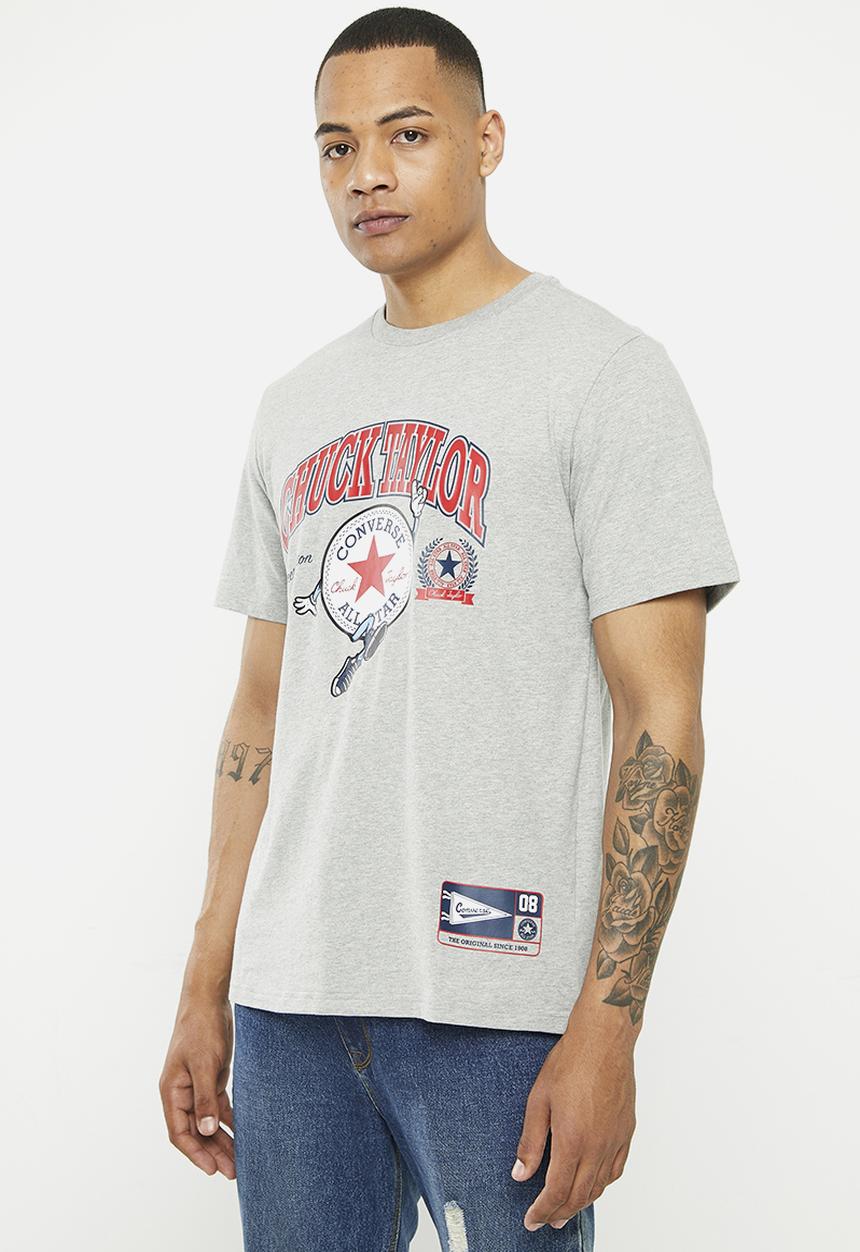 Converse - Chucks retro collegiate graphic T-shirt - light grey
