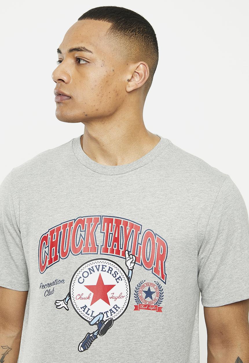 Converse - Chucks retro collegiate graphic T-shirt - light grey