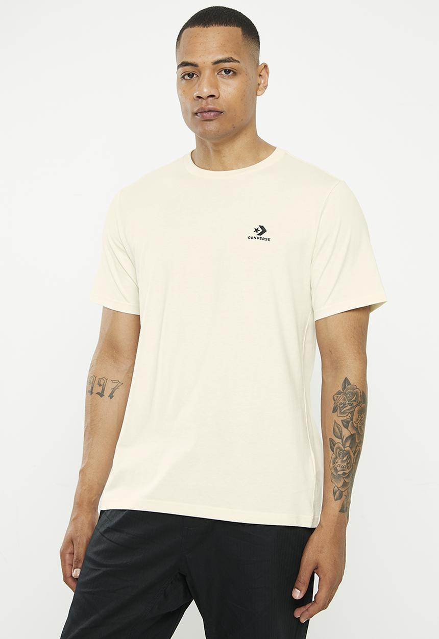 Converse - Converse go to embroidered star chevron tee - ecru