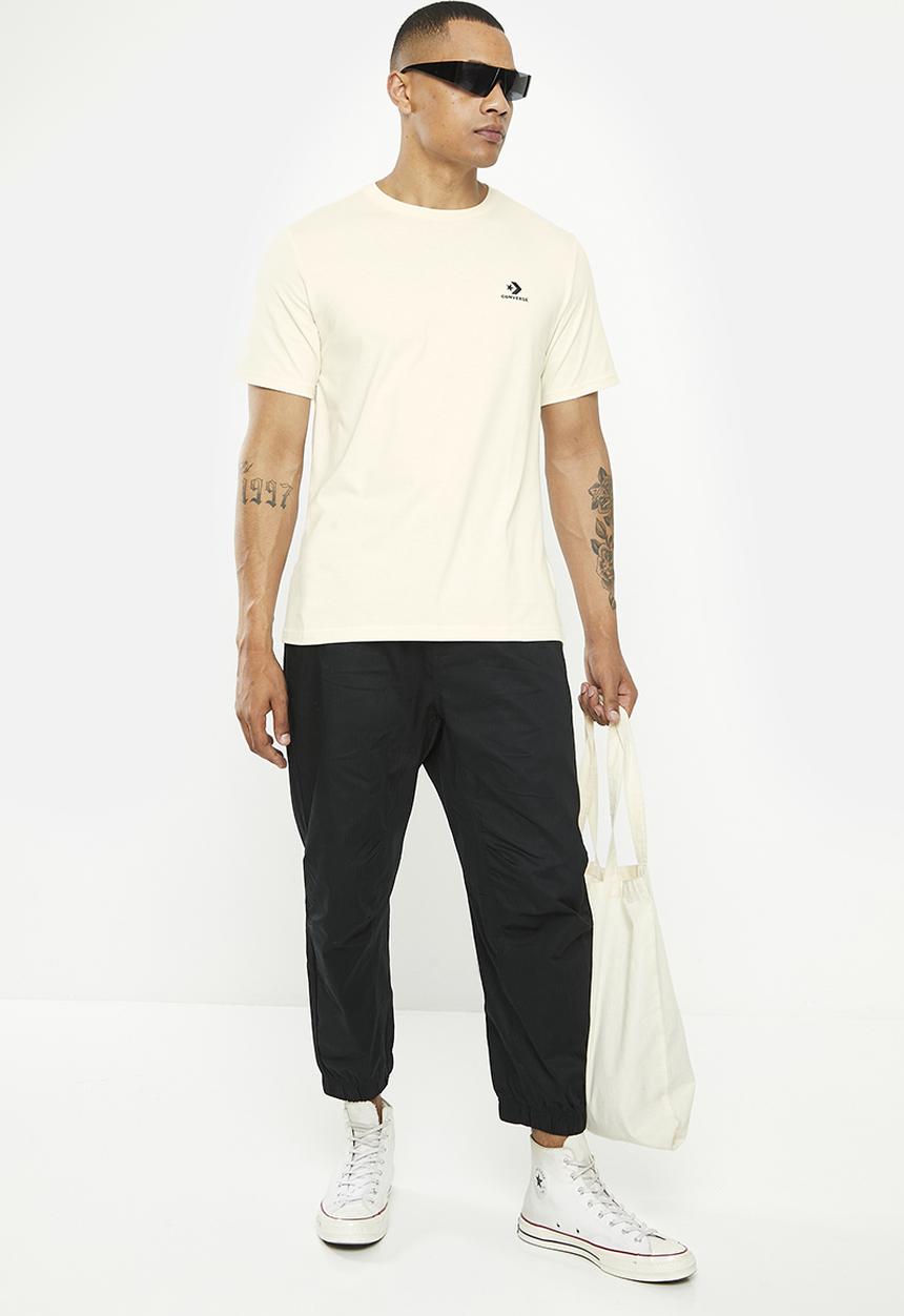 Converse - Converse go to embroidered star chevron tee - ecru