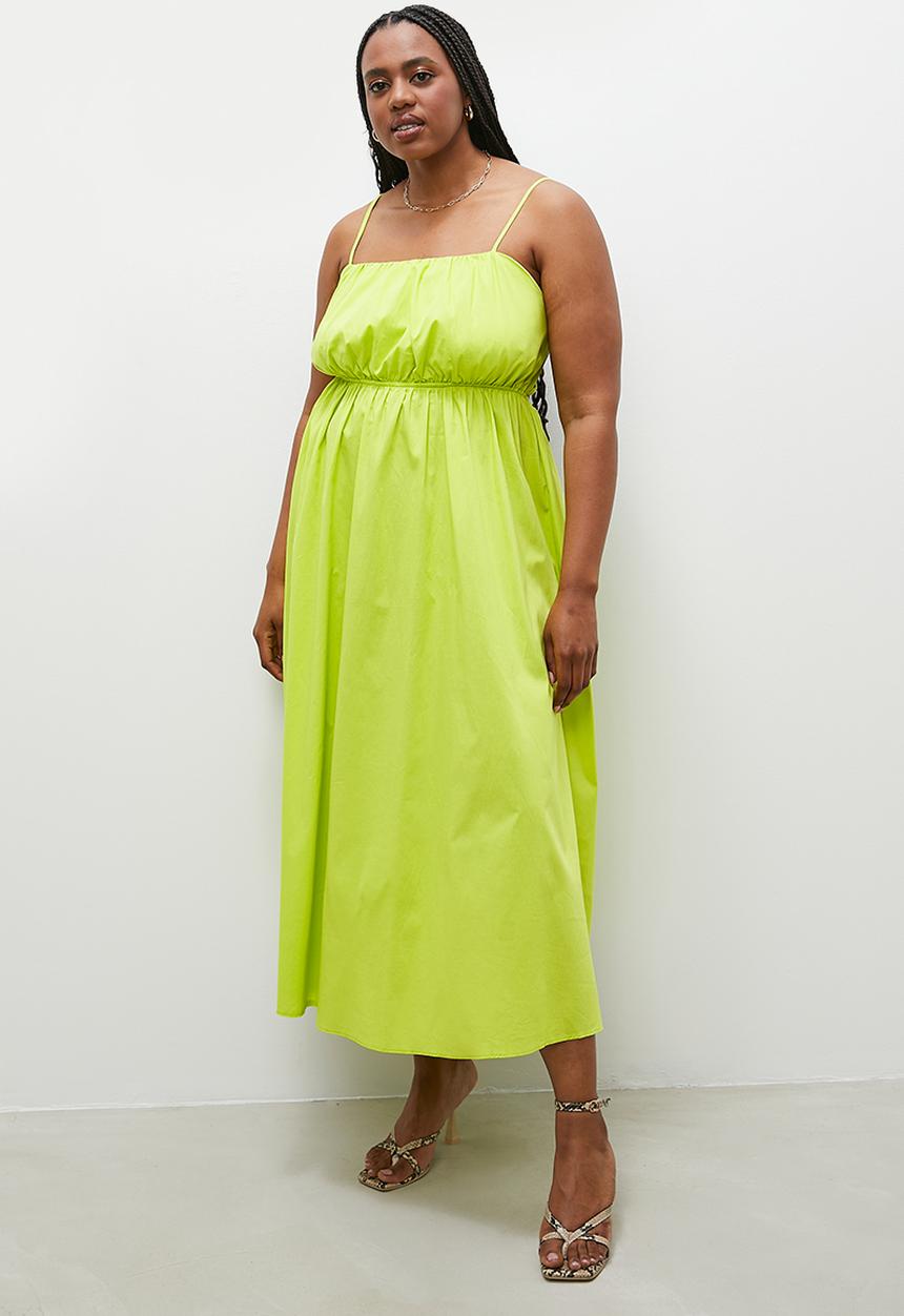 Superbalist - Strappy babydoll maxi with back tie detail - lime