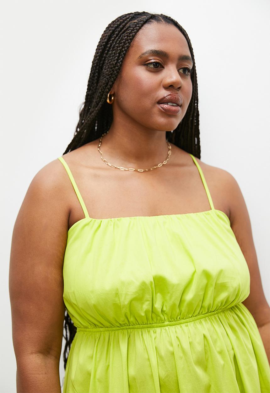 Superbalist - Strappy babydoll maxi with back tie detail - lime