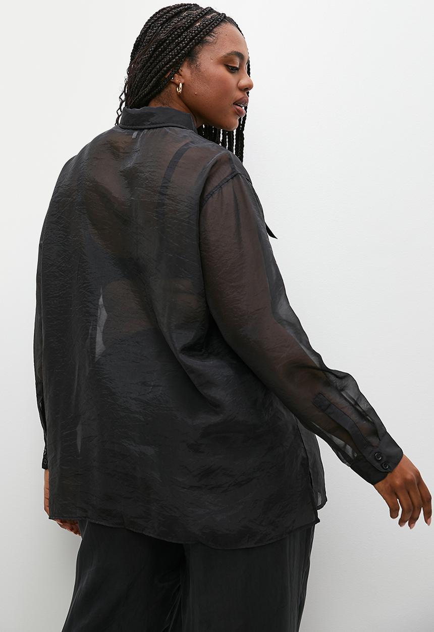 Superbalist - Sheer shirt - black