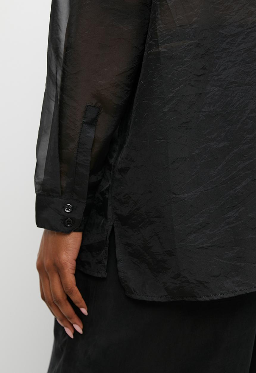 Superbalist - Sheer shirt - black