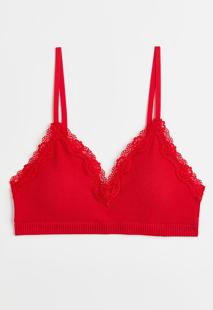 H&M - Seamless padded bra - red
