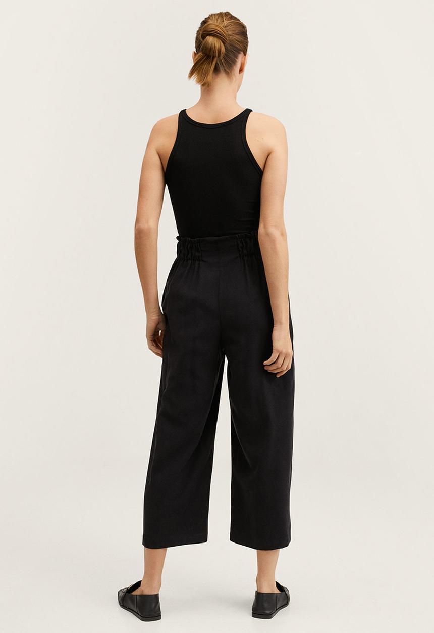 MANGO - Trousers ticket-h - black