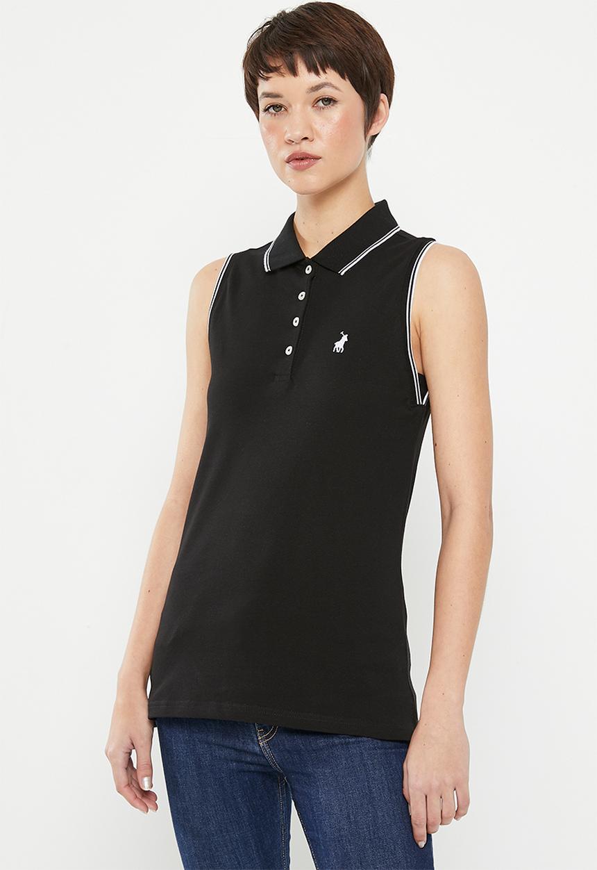 POLO - Mila sleeveless golfer - black