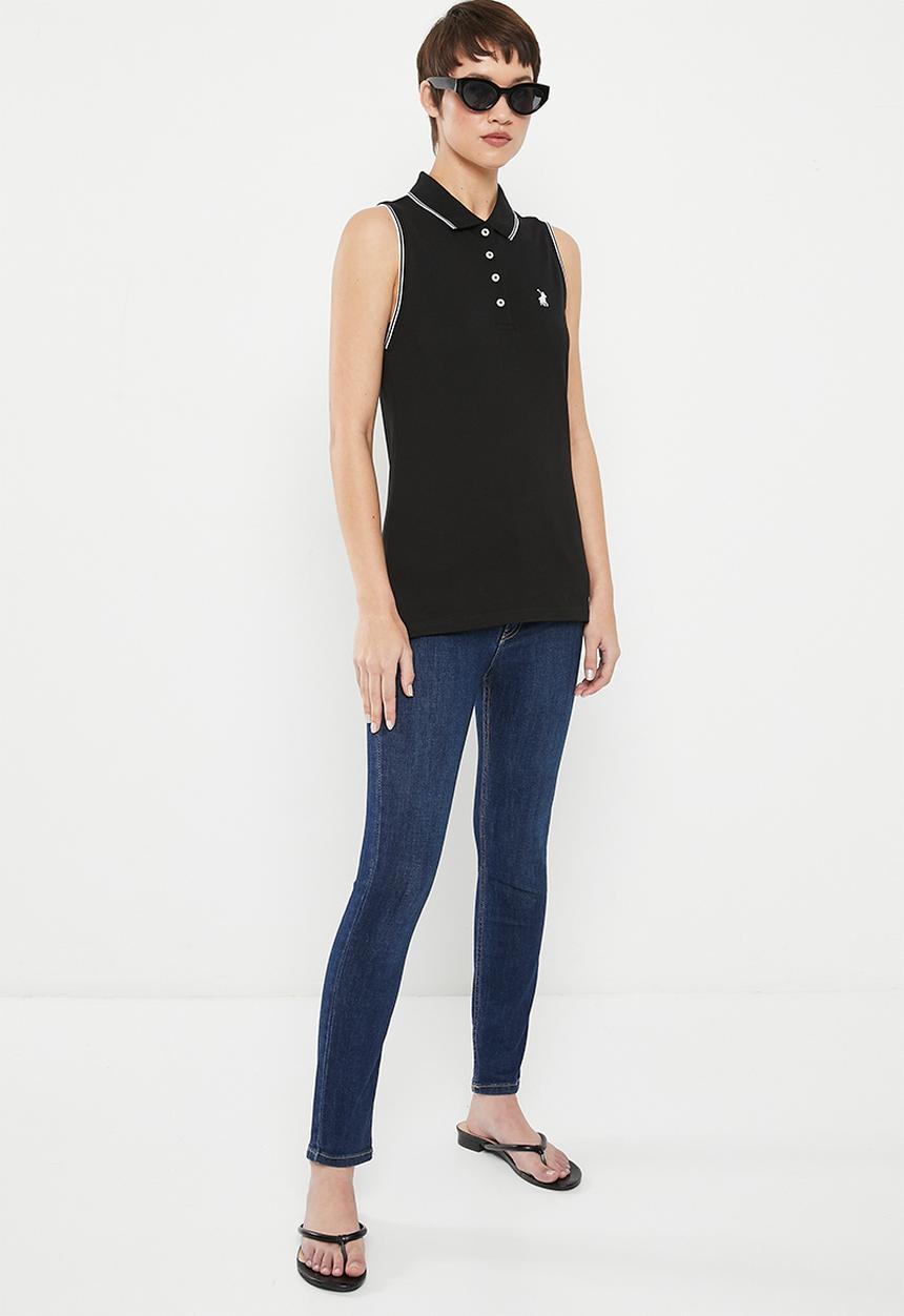 POLO - Mila sleeveless golfer - black