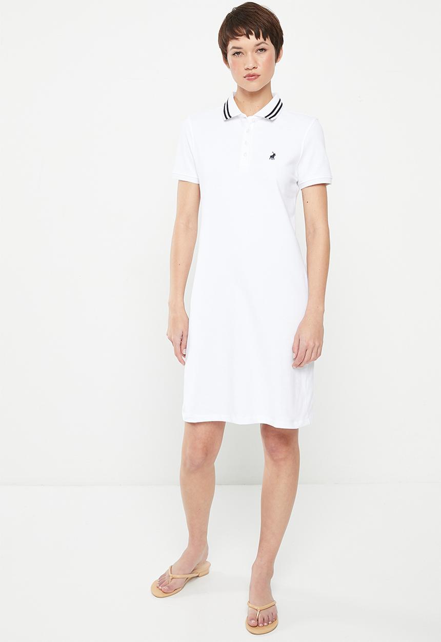 POLO - Leah golfer dress - white
