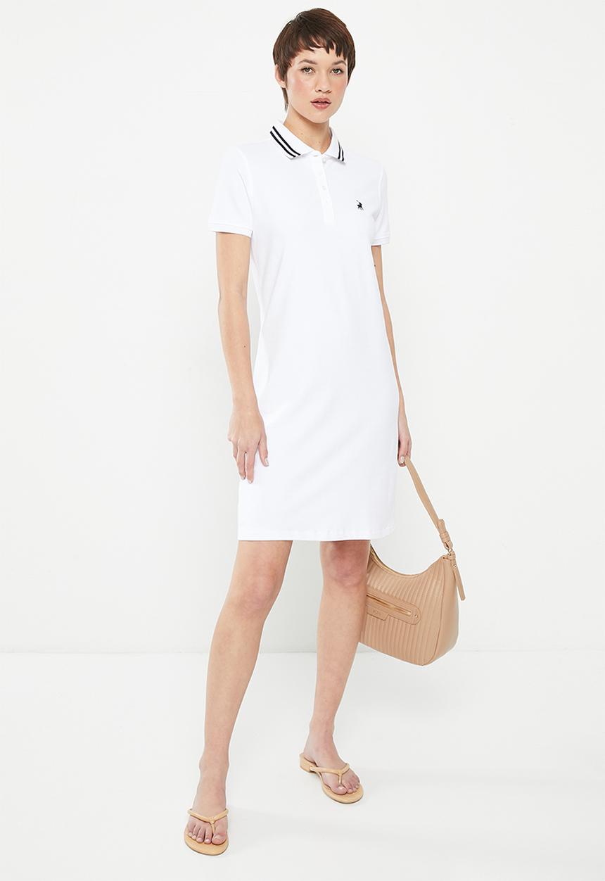 POLO - Leah golfer dress - white