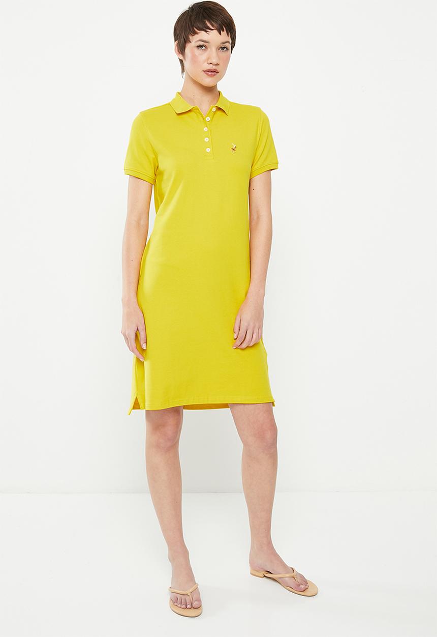 POLO - Kathy  short sleeve basic golfer dress - yellow