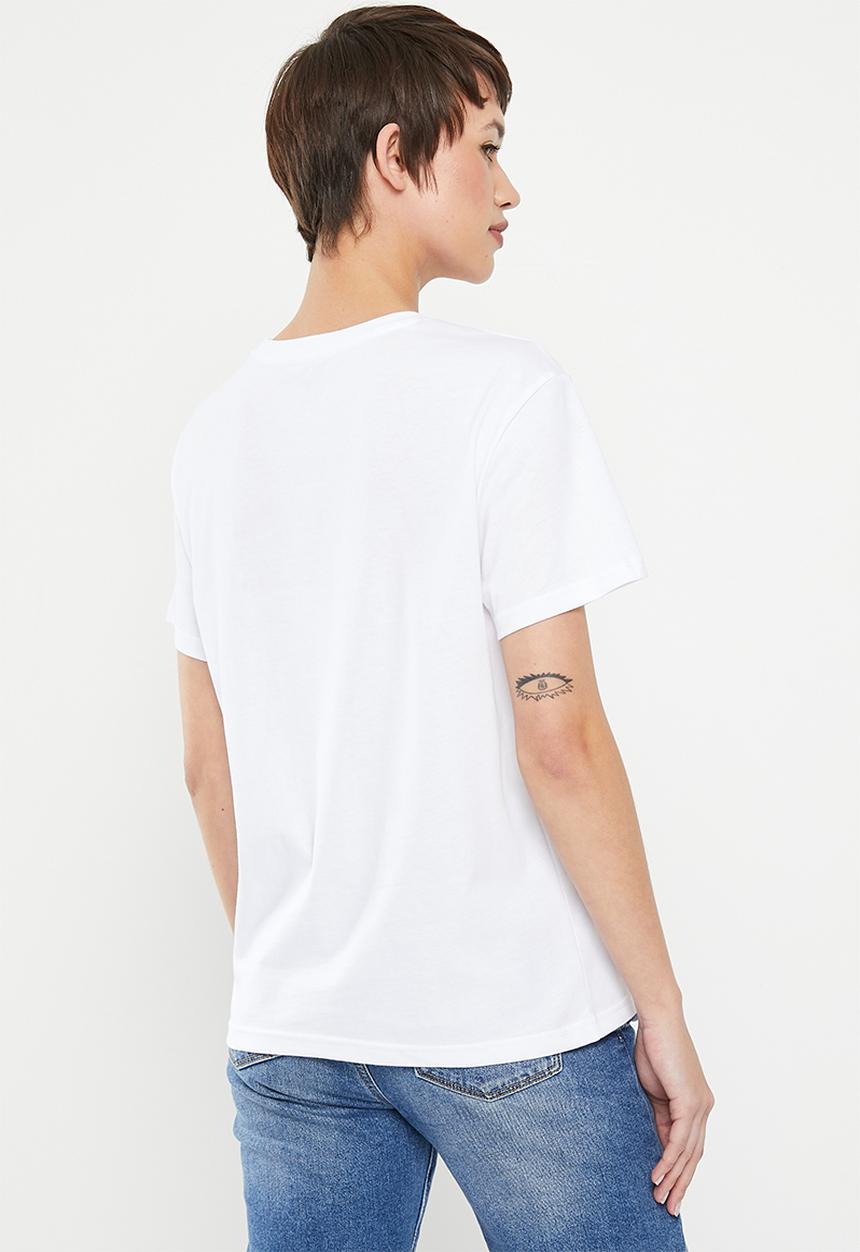 POLO - Haiden short sleeve relaxed polo logo tee - white
