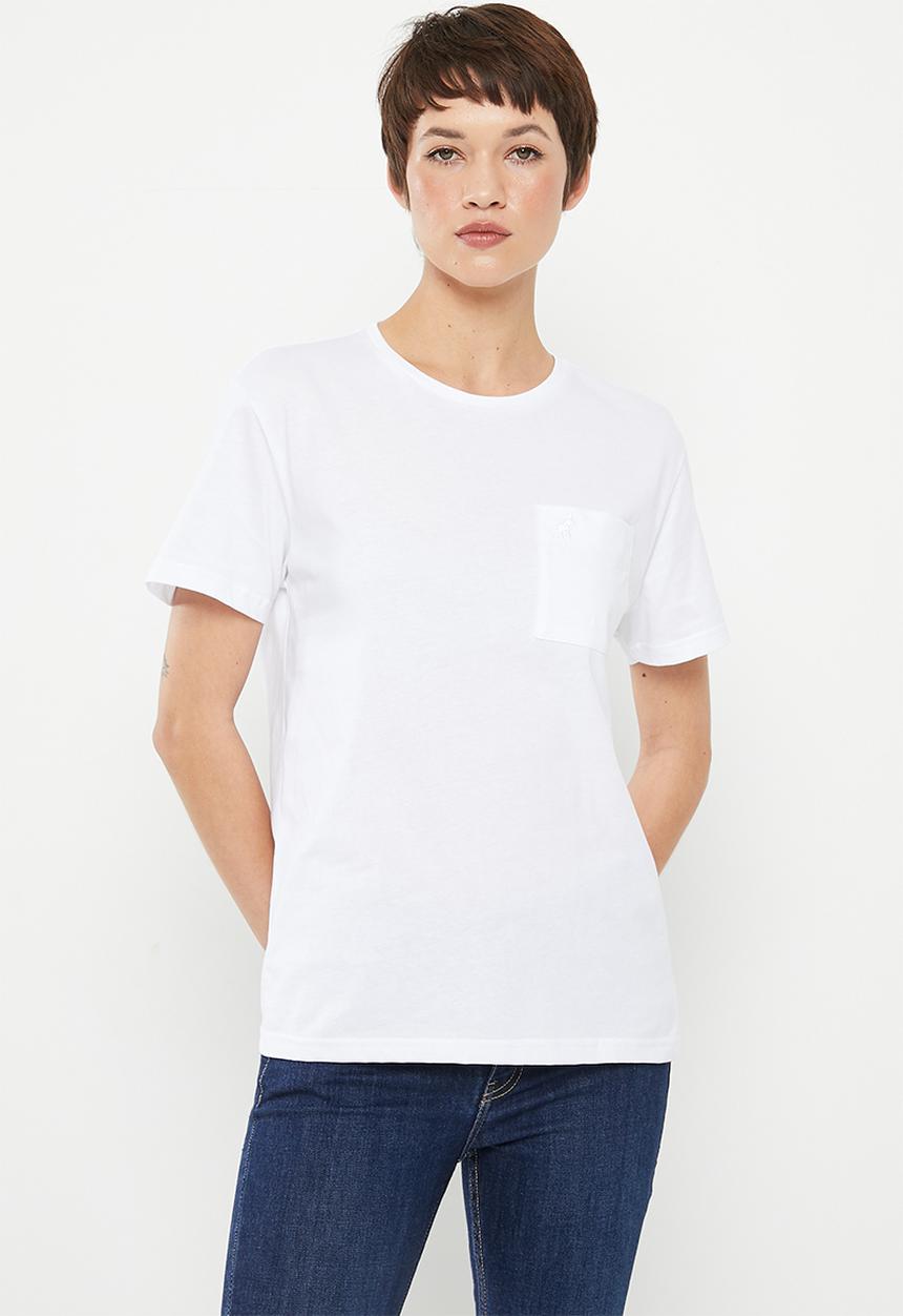 POLO - Rylie short sleeve relaxed cotton T-shirt - white
