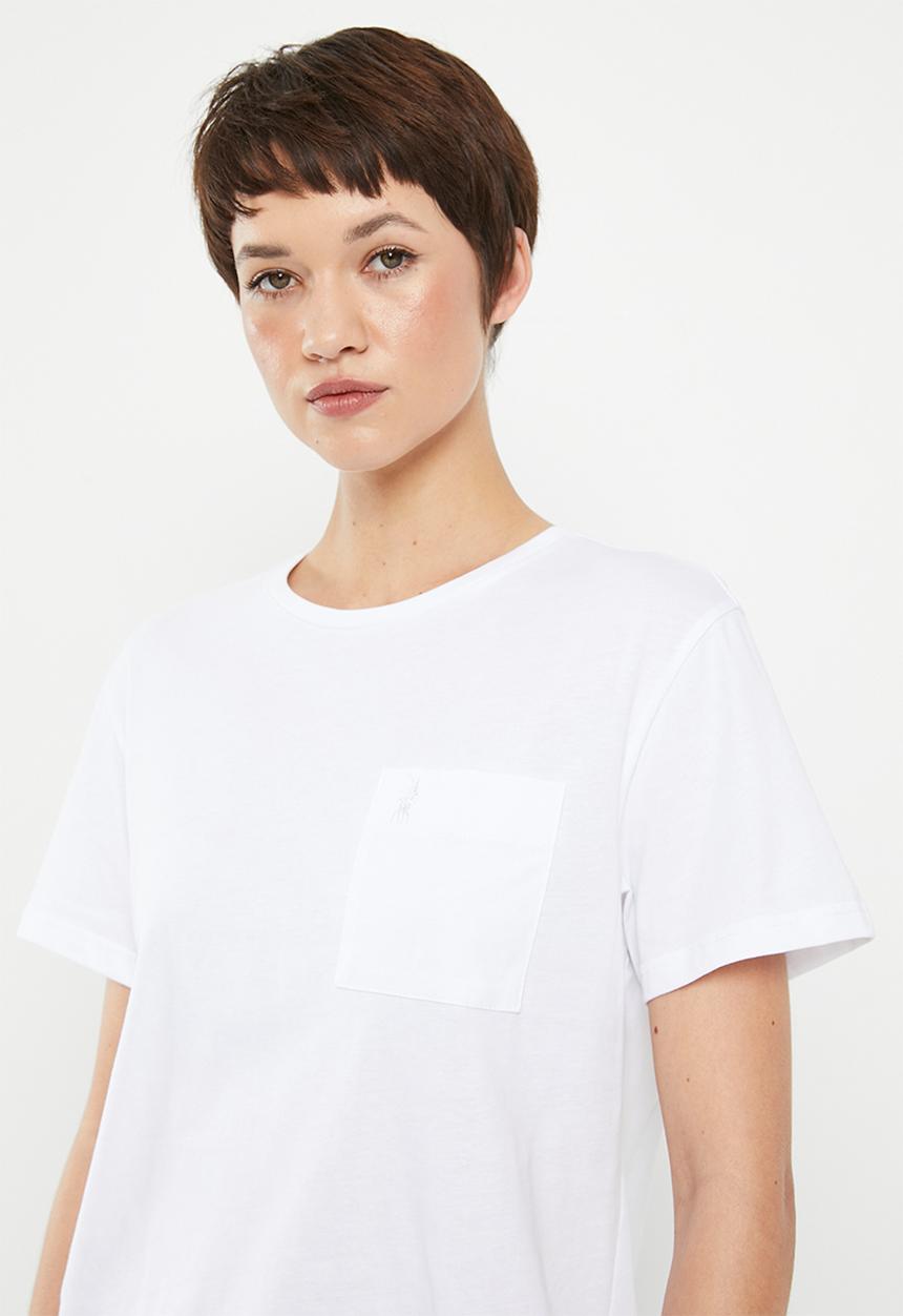POLO - Rylie short sleeve relaxed cotton T-shirt - white