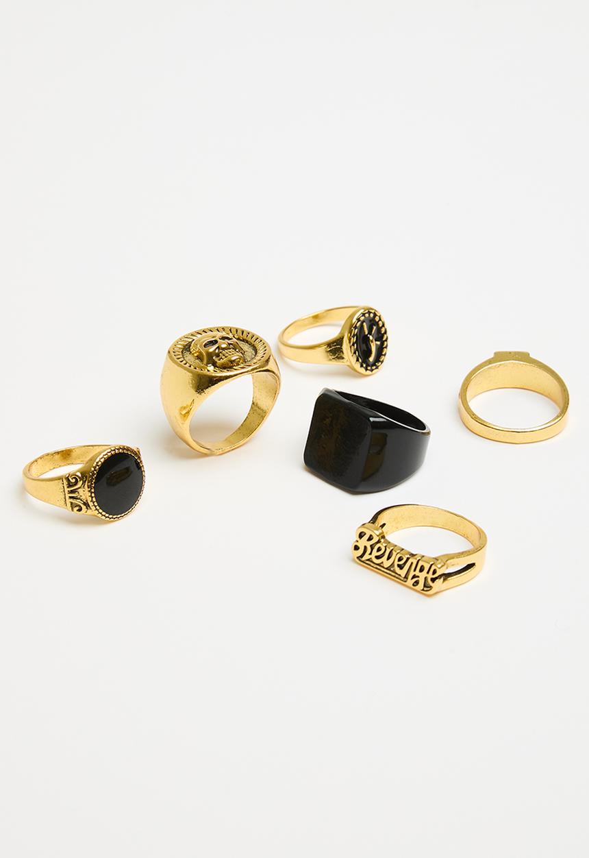 Superbalist - Imraan ring pack - gold & black