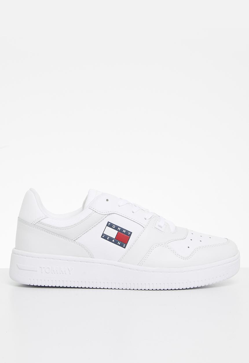 Tommy Hilfiger - Tommy jeans leather retro basket sneaker - white 