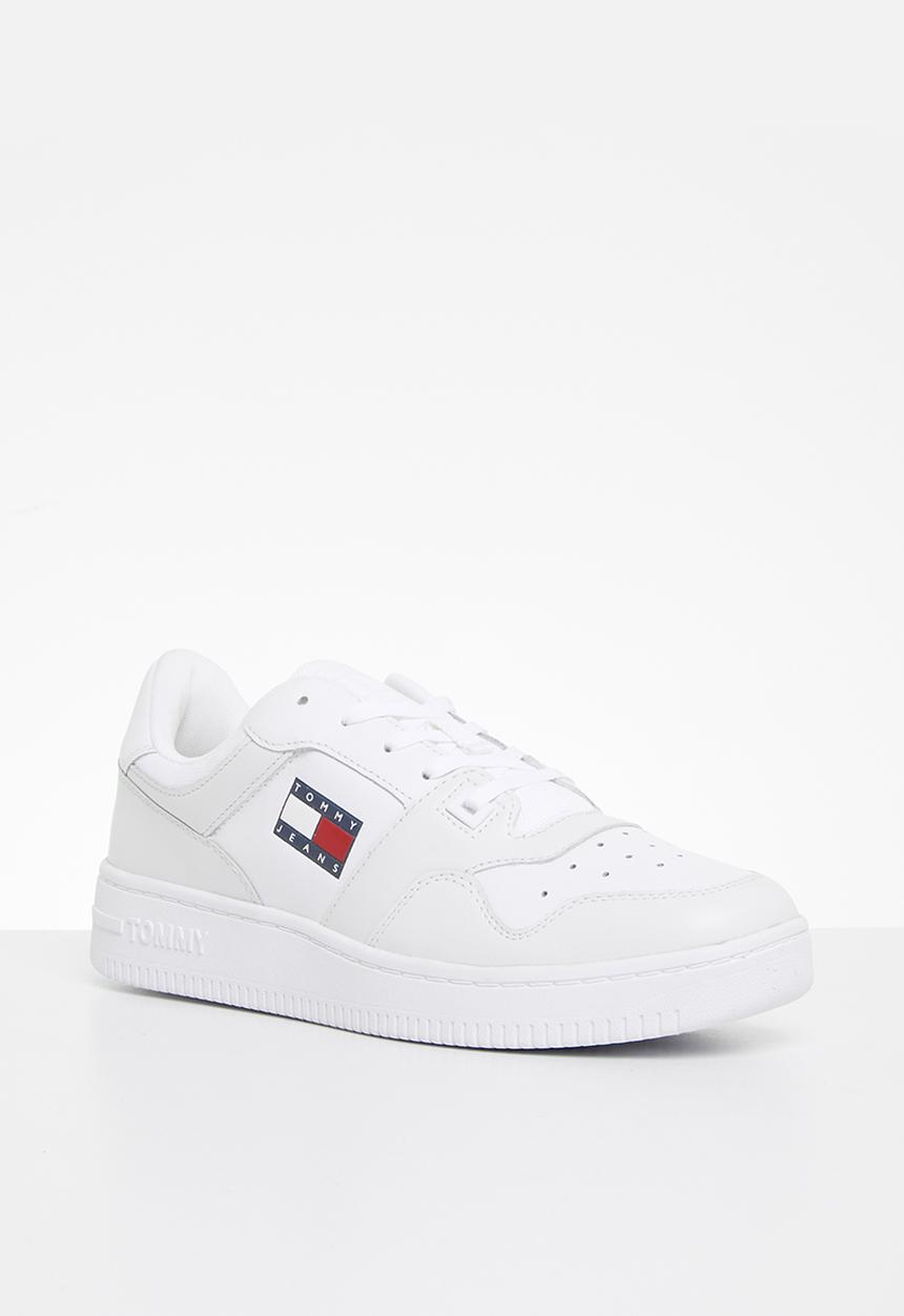 Tommy Hilfiger - Tommy jeans leather retro basket sneaker - white 