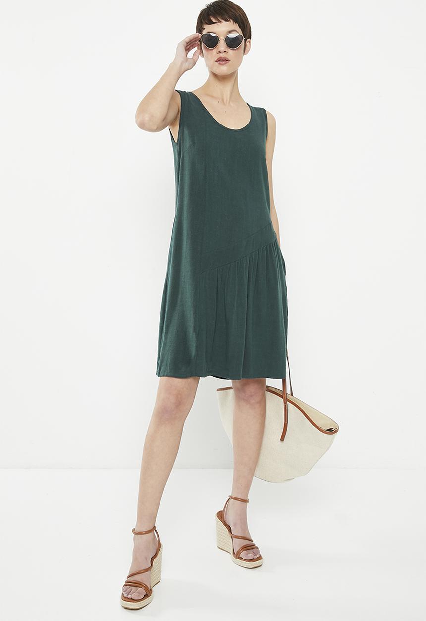 AMANDA LAIRD CHERRY - Visi - petrol slub weave