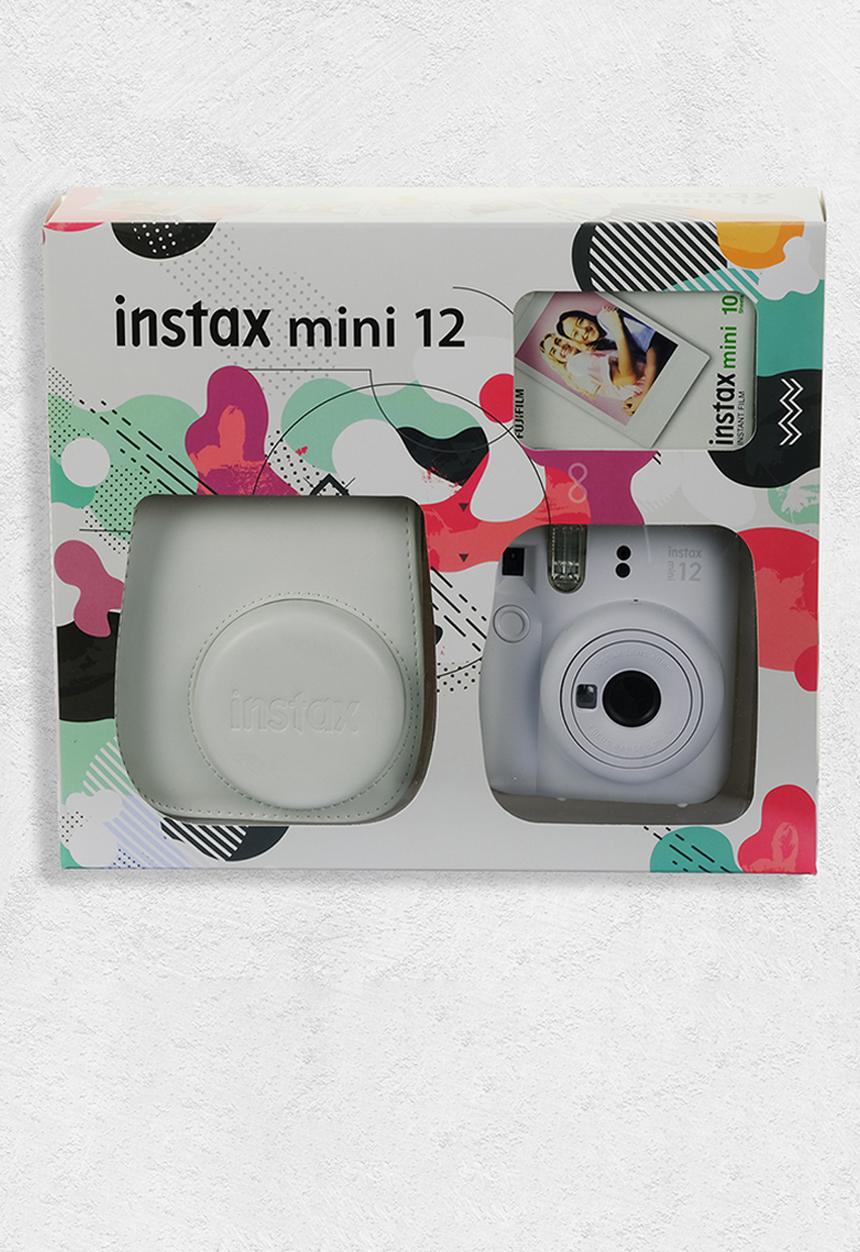 Fujifilm - Instax camera mini 12 Kit 3 cam, 1 film, case - white