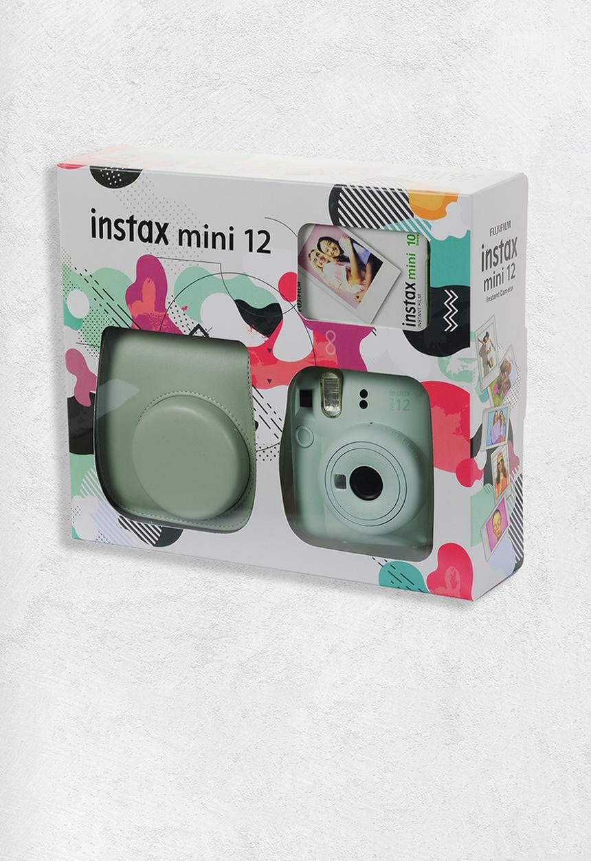 Fujifilm - Instax camera mini 12 Kit 3 cam, 1 film, case - green