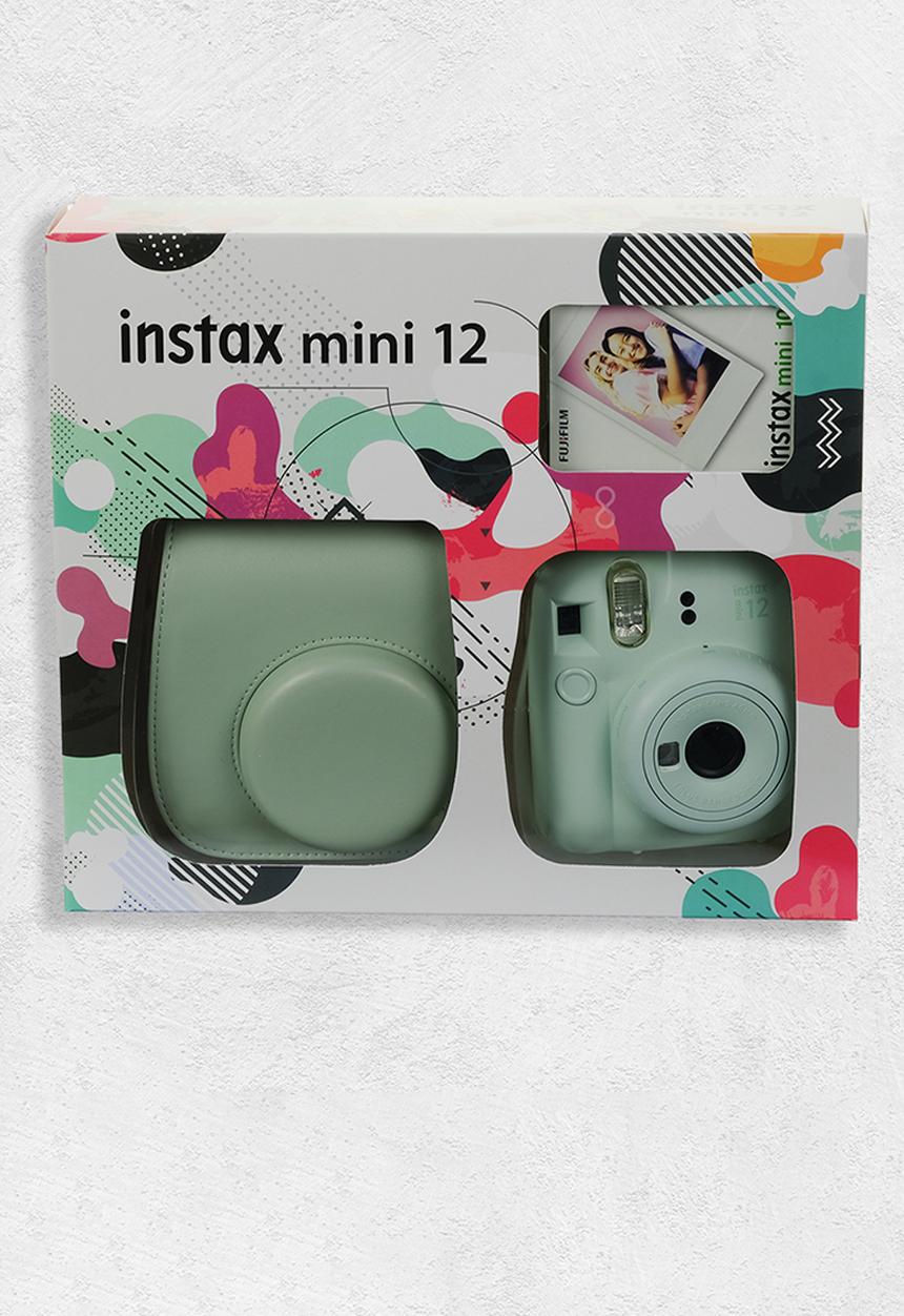 Fujifilm - Instax camera mini 12 Kit 3 cam, 1 film, case - green
