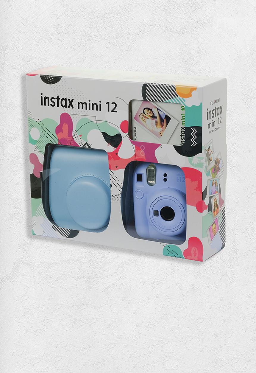Fujifilm - Instax camera mini 12 Kit 3 cam, 1 film, case - blue