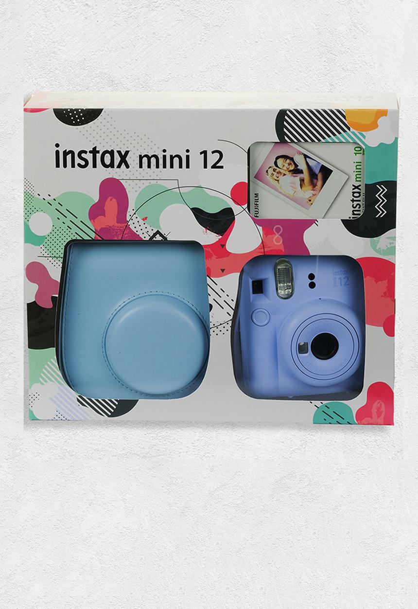 Fujifilm - Instax camera mini 12 Kit 3 cam, 1 film, case - blue