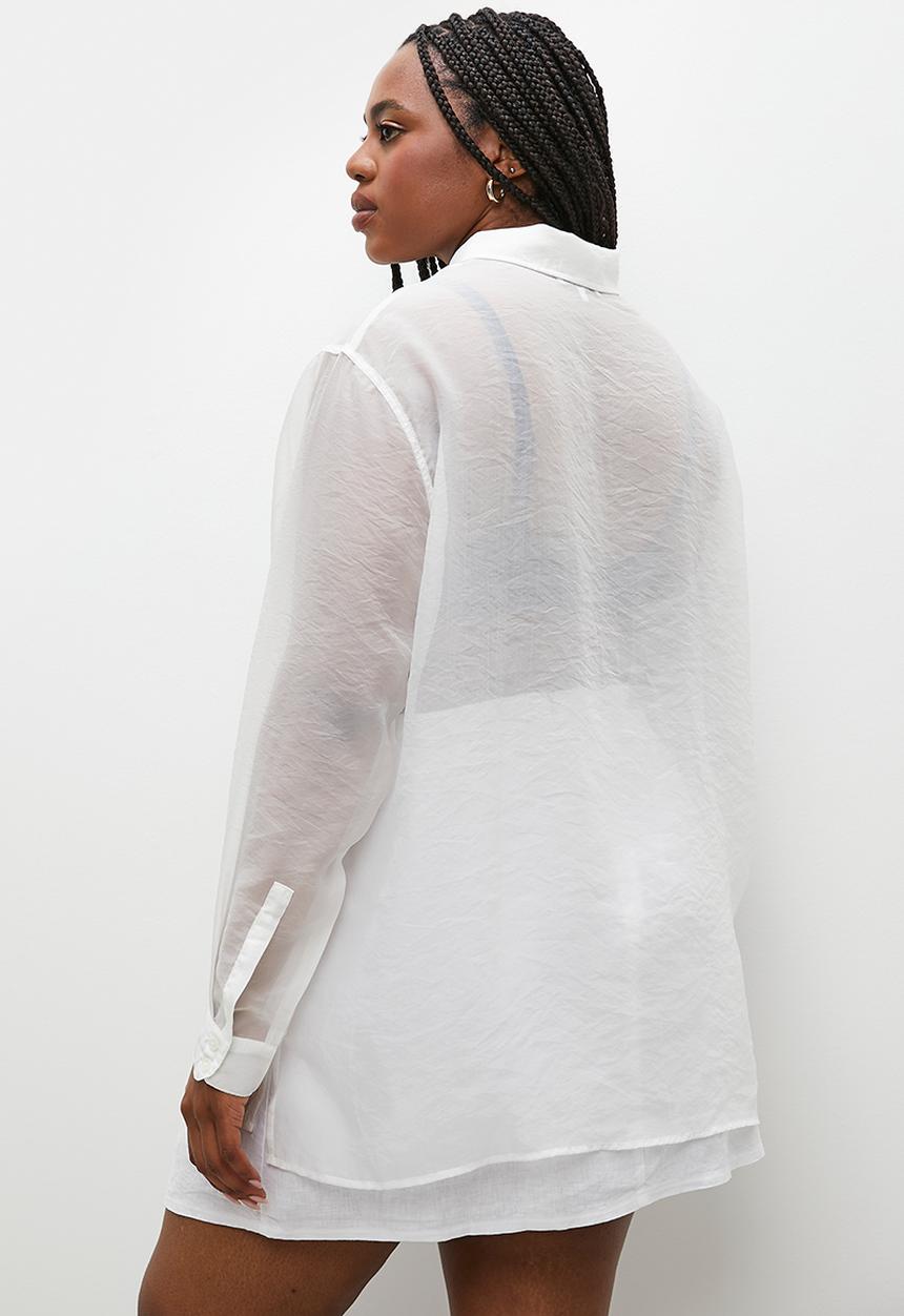 Superbalist - Sheer shirt - ecru